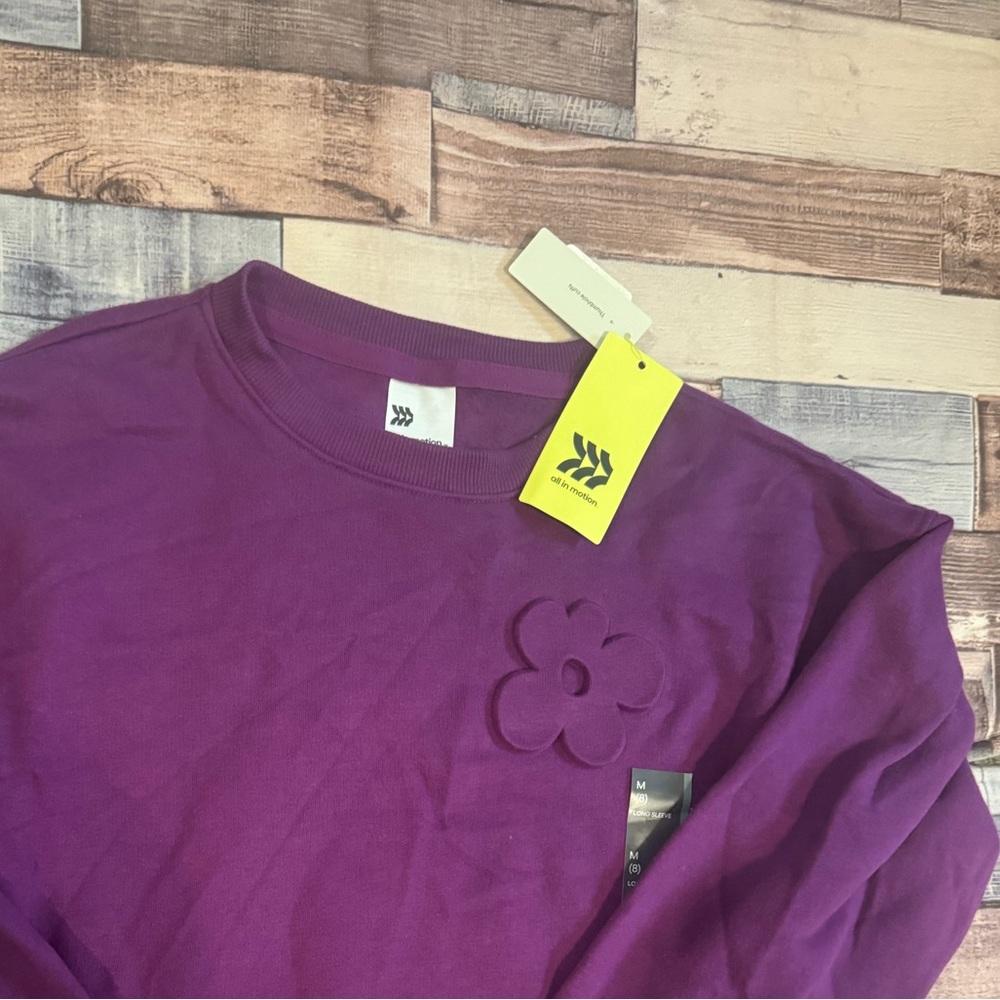 All in motion purple sweat shirt